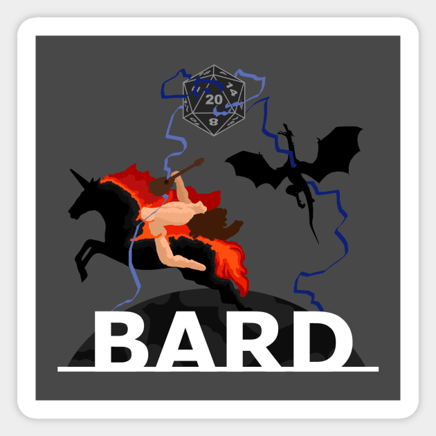 Bard outta Hell Sticker by Exentertainer